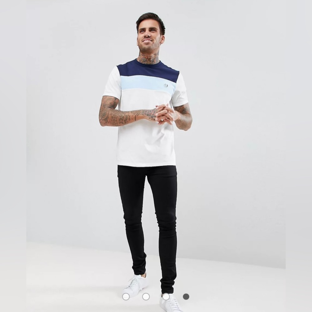 Men’s Fred Perry Colorblock T-Shirt - Casual Streetwear - Picture 3 of 16